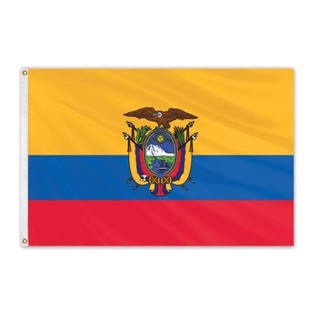Ecuador Outdoor Nylon Flag With Seal 6'x10'